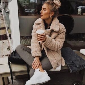 H&M Beige Teddy Jacket